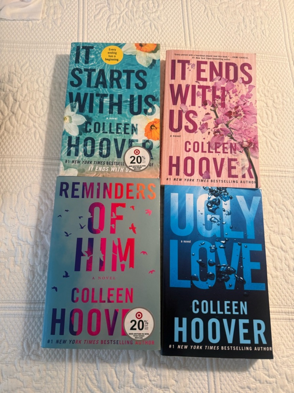 Four Colleen Hoover Paperback Books